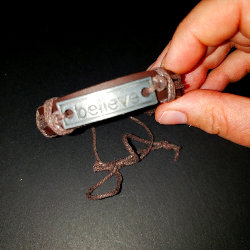 Believe Leather Bracelet